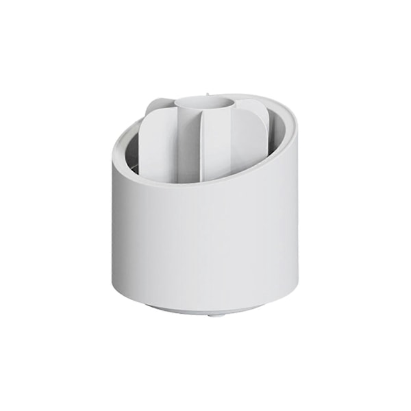 100% Ny Sminkborsthållare med Lock, 360° Roterande Lazy Susan Sminkborsthållare Organizer GS White