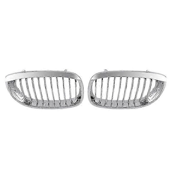 för - E46 3-serie Coupé Cabriolet 2-dörrars 2003-2006 Främre Motorhuv Center Njure Grill (Krom, Enkel Linje) js GS