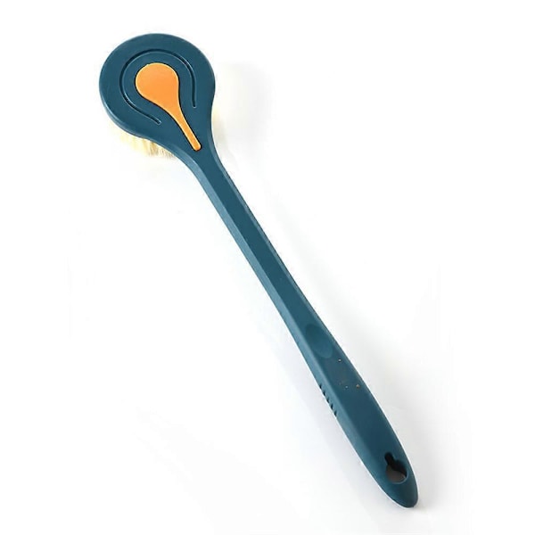 Badborste Långt Handtag Mjuk Hår Badborste Ryggskrubbare Bollborste Skrubb Lera Bad Artefakt blue