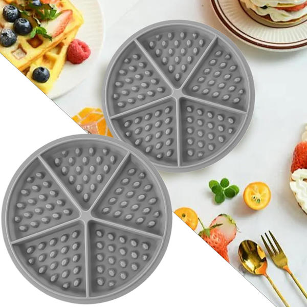 Vaffelform - Non-stick bagepladeform | Cookie Chokolade Maker, Non-stick bagepladeform, Vaffeljern Silikoneform til Gray