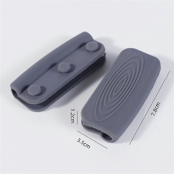 Silikon Grytlappsöron Kökstillbehör Pannaccessoarer Pannhandtag Värmeisoleringsdyna Spänne Pannhandtagsskydd Grey