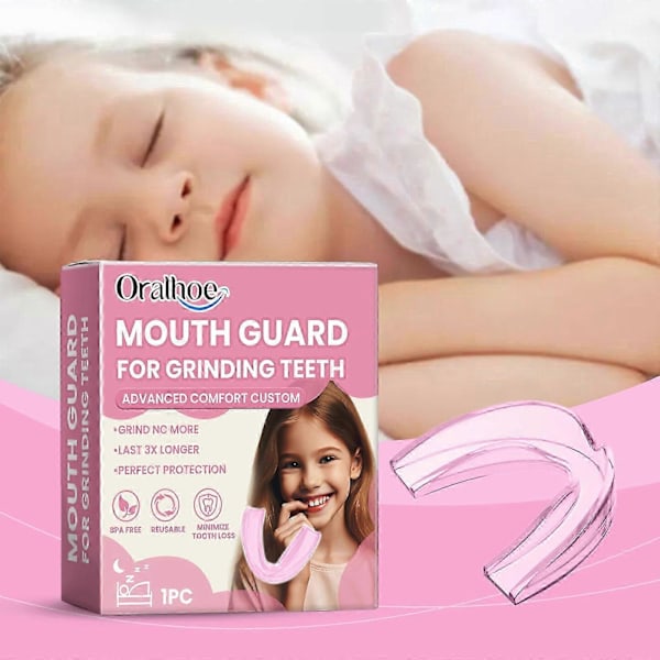 1-3x Munskydd för barn mot tandgnissling, Bekvämt nattmunskydd för barn, Anti-bruxism tandskydd för barn 1Pcs