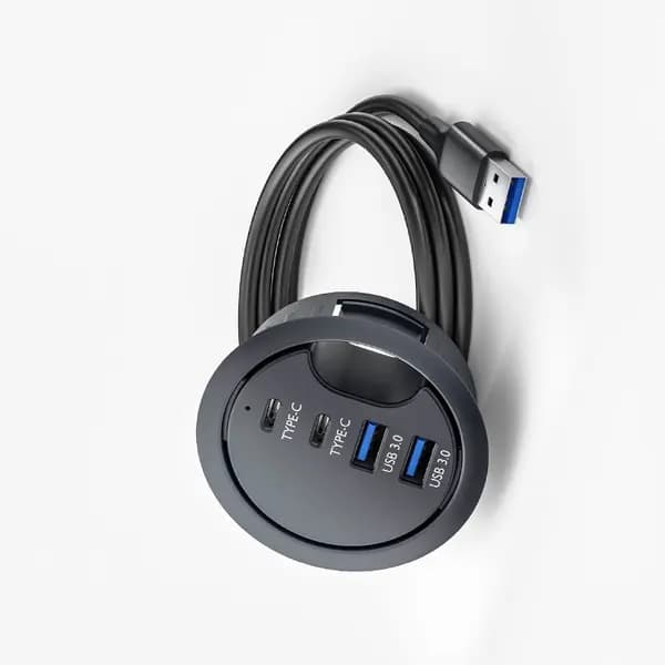 USB 3.0-hubb - 2A + 2C-portar för snabb dataöverföring