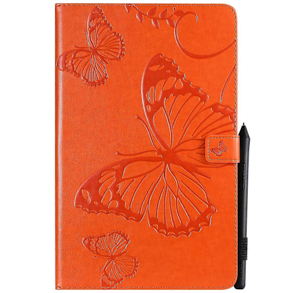 Tabletfodral i läder med ställ för Samsung Galaxy Tab A 10.5 (2018) T590 T595 T597 GS Multicolor Orange