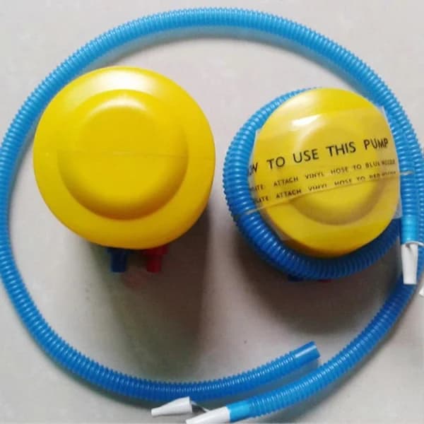 Fotdriven plastluftpump för uppblåsbara leksaker, ballonger, bollar och madrasser