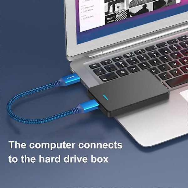 Flexibel USB 3.0 Hane Till MicroB Synkroniserings- och Laddningskabel För Hårddiskar och Surfplattor 1m