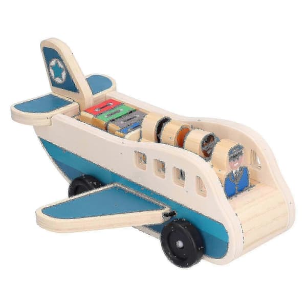 Træflylegesæt til småbørn, luftpassagerfly, legetøj, pædagogisk flymodel, legetøjsfly D