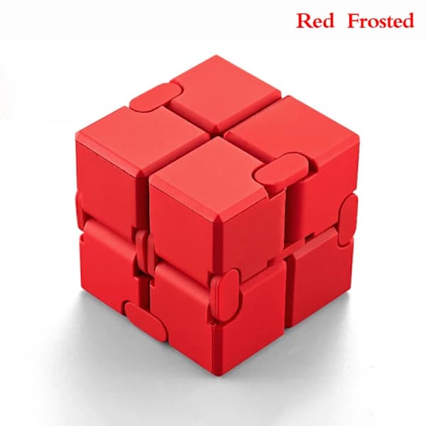 Premium Metal Infinity Cube - Bærbar Dekompressionslegetøj, Sort red
