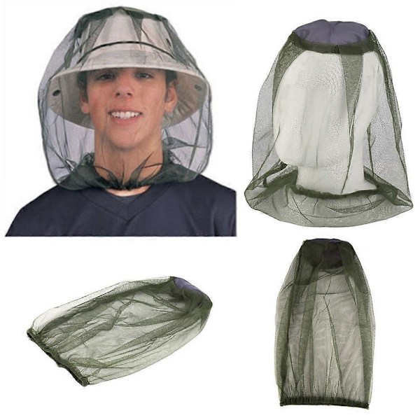 Sommarfiskekeps Anti Mygga Insektshatt Fiskehatt Insektsnät Huvud Ansikte Skydd 2pcs