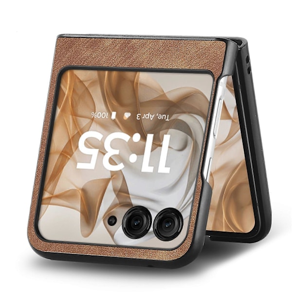 Läderfodral för Motorola Razr 50 GS Brown