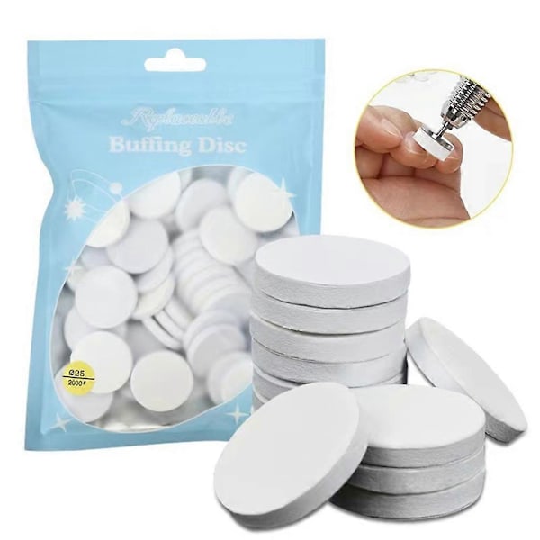 Nagelpoleringspad Självhäftande Utbytbar Sandpapper Poleringsfil Slippad 25mm