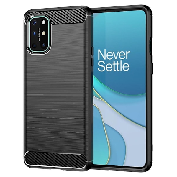 Flexibelt TPU-skal, kolfibertextur, borstad yta, svart för din OnePlus 8T