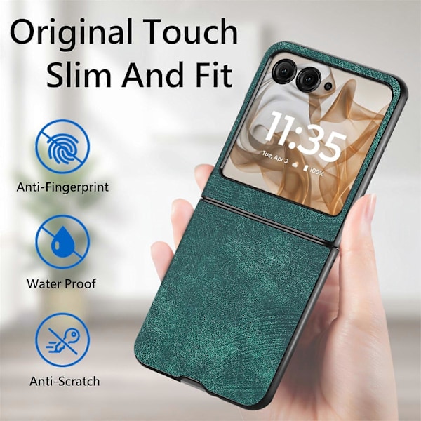Läderfodral för Motorola Razr 50 GS Green
