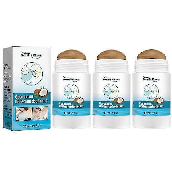 3x Naturlig Deodorant Fräschar Upp Kroppen Deodorant-stick Hudvård Mild South Moon
