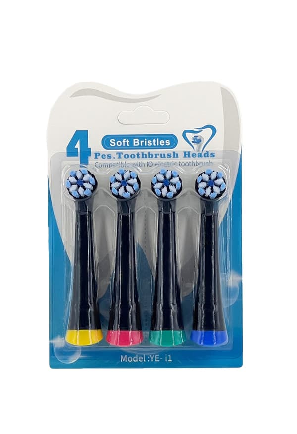 4-pak Oral-B iO-kompatible tandbørstehoveder Blød Sort YE-i1