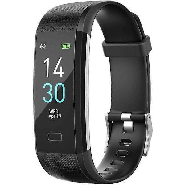 Fitness tracker, vattentät aktivitetsklocka, smart armband med stegräknare, sömnklocka, kaloriräknare, fitness tracker black