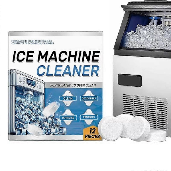 Ismaskinsrengöring Tablett Avkalkning för Ismaskiner Kylskåp 12pcs