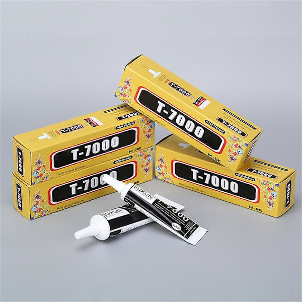 T7000 Multifunktionellt Lim DIY Mobiltelefonskärm Ram Epoxitätningsmedel Super Svart Flytande Lim T-7000 Nagellack 50ml GS