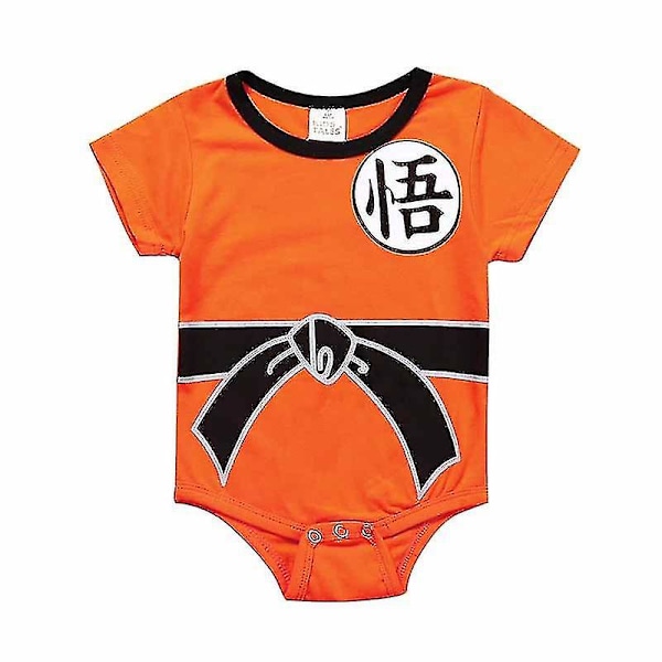 Son Goku Kläder Sommar Baby Nyfödd Baby Pojke Flicka Romper Bodysuit Jumpsuit Solskyddsdräkt Tecknade Kläder HY2274 70(3-6months)