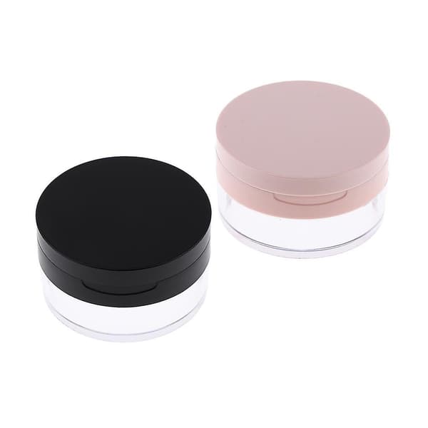 20g tom pudderbeholder til ansigtsblush med puff-blender sort Black
