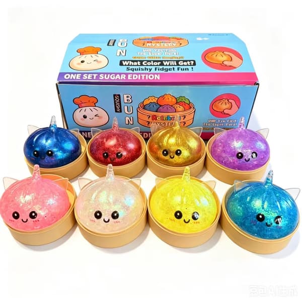 Den originale Mystery Dumpling Galaxy Edition Viral Squishy B - Enhjørningebolle - Tilfældig farve