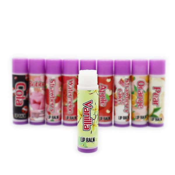 5 stk læbepomade, læbepomade, blødgørende, blandede dufte