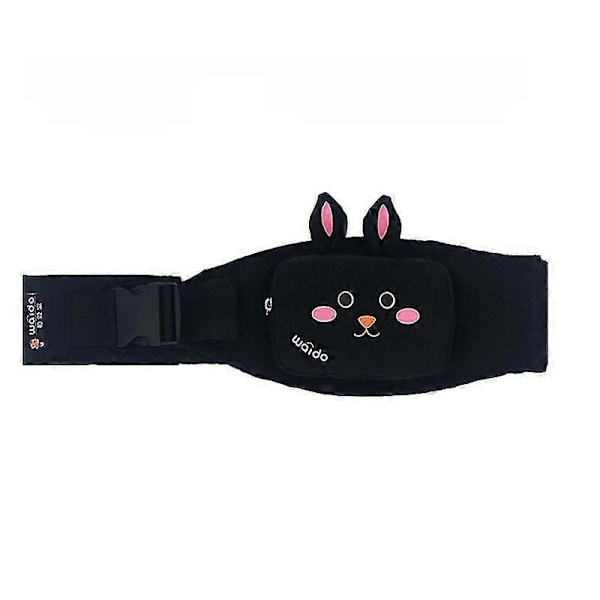 Justerbar Bärsjal Mjuk Bärsjal för Nyfödda Bärsele Sjal Småbarn Bärsjal med Söt Väska Ns2 black bunny