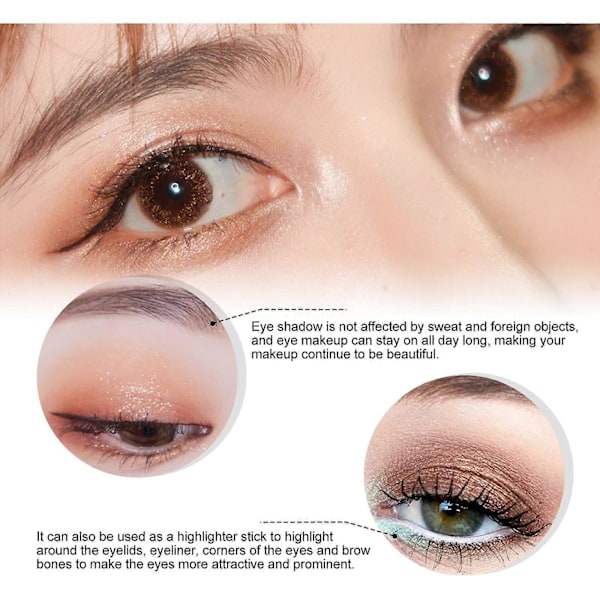 Eelhoe Ögonskuggstift Lazy Highlight Repair Rouge Ögonmakeup Flerfärgad Makeup En Touch av Makeup Lättfärgad Ögonskugga Pink 1.4G