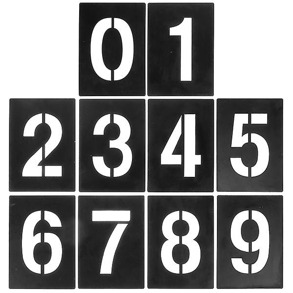 1 Setti Numerot Sapluuna 0-9 Osoitenumerosapluuna Numeromallit Puulle Maalaamiseen GS