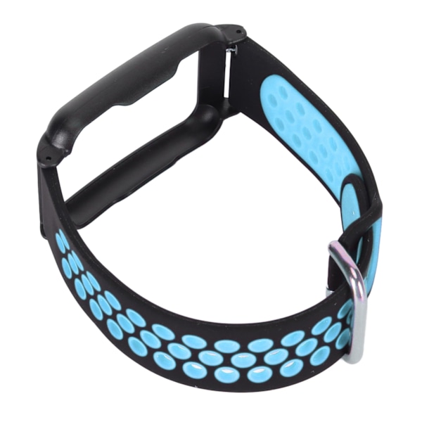 20mm Silikonarmband för Smartwatch Mjukt Andningsbart Snyggt Bekvämt Lätt för OPPO FREE Svart Blå + Svart Skal[C]  GS