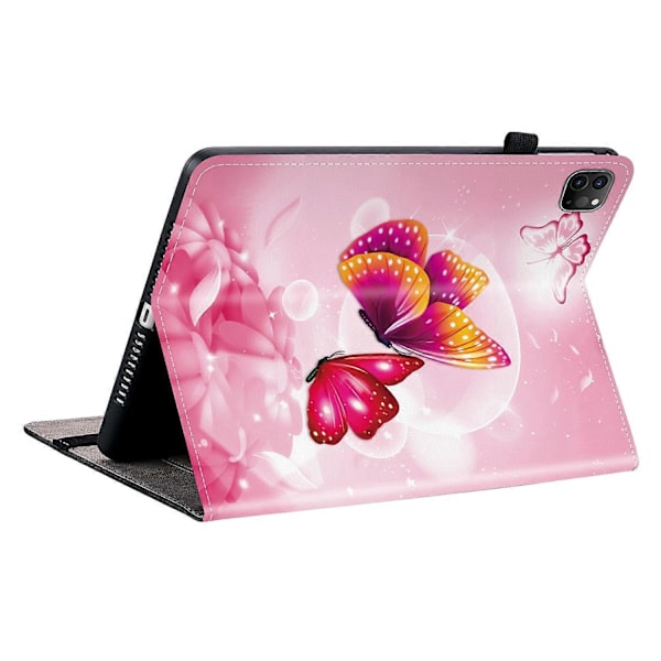 Läderfodral för iPad Air 11 (2025) (2024) Air (2022) (2020) Pro 11 (2022) Mönstertryckt Tablet Co GS Multicolor Pink Butterfly