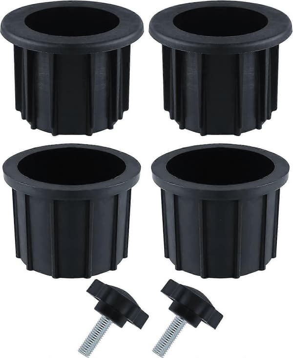 2 sæt (6 stk.) reservedele til parasolfod, inklusive 4 stk. parasolhulring og 2 stk. håndskruer, parasol