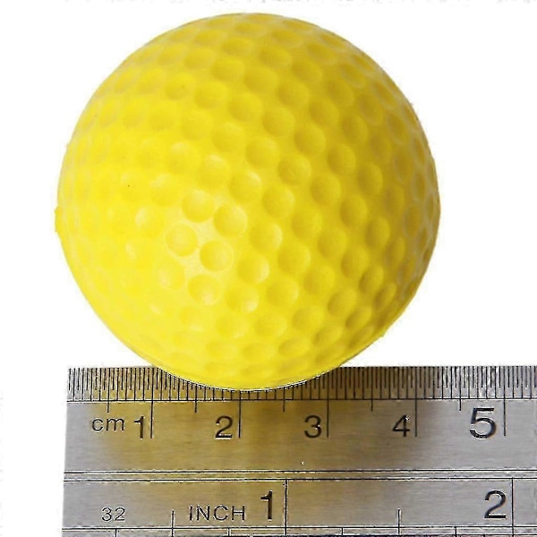 10 st Gula Mjuka Elastiska PU Golfbollar för Inomhusträning