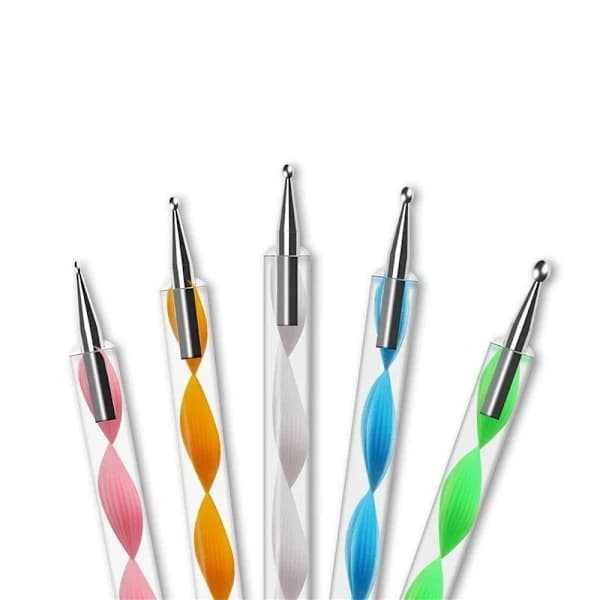 5 Dobbeltsidige Prikkepenner - Det Perfekte Settet for Neglekunst