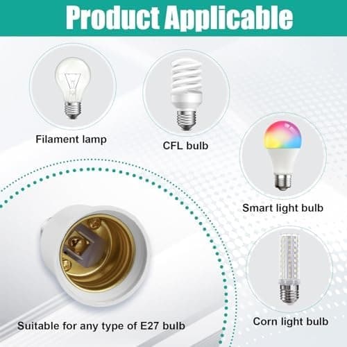 4 st E14 till E27 Glödlampssockeladapter, E14 till E27 Sockelomvandlare 220V, Lampadapter för LED-lampor, Glödlampor