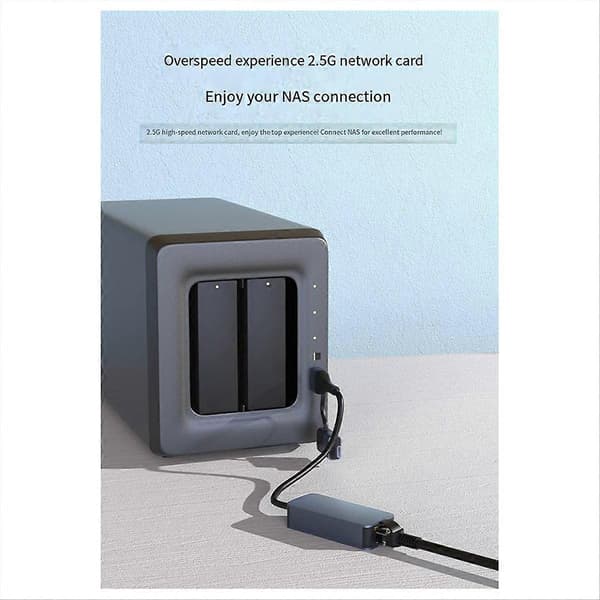 2500Mbps verkkokortti USB C Type-C Ethernet–RJ45-langallinen sovitin AC