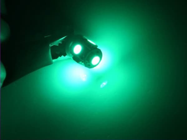 BA9S Led 5 kpl SMD5050-sirulla 2 kpl pakkaus T4W tyyli hopeanharmaa Green 2-pack SilverGrey