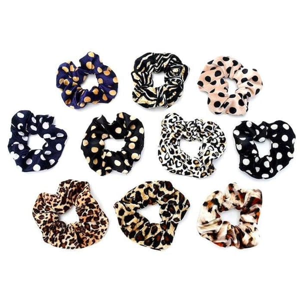 12-pack sammetsscrunchies, hårsnoddar, hårband