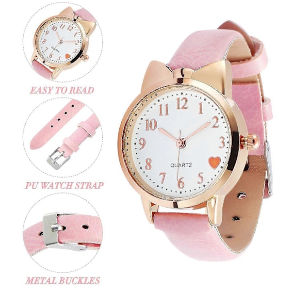 1 st Barn Analog Klocka Dekorativ Armbandsur Barn Flickor Klocka GS