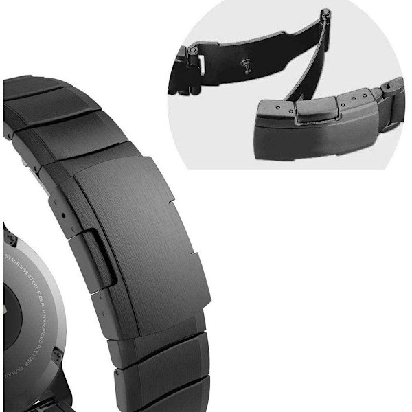 Aimigo Garmin Fenix 3/5X/6X/7X Armband I Rostfritt Svart.