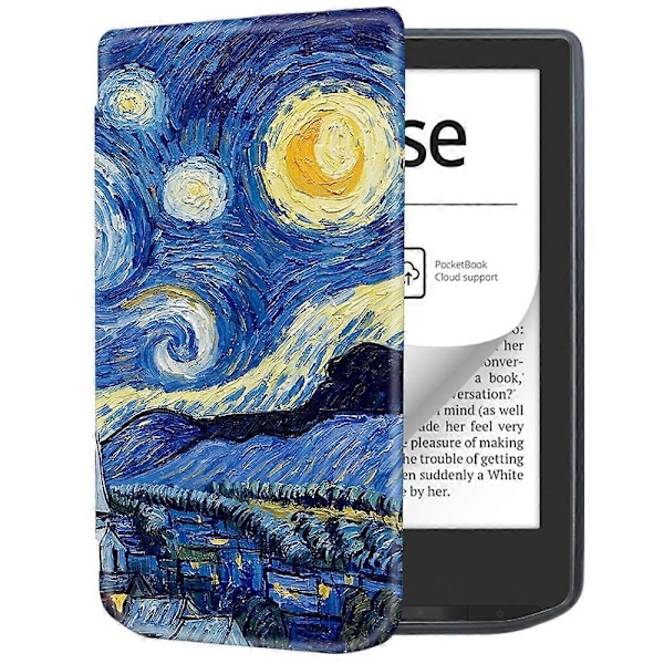 Läderfodral för PocketBook Verse Pro E-läsare med automatisk sömn/väckningsfunktion