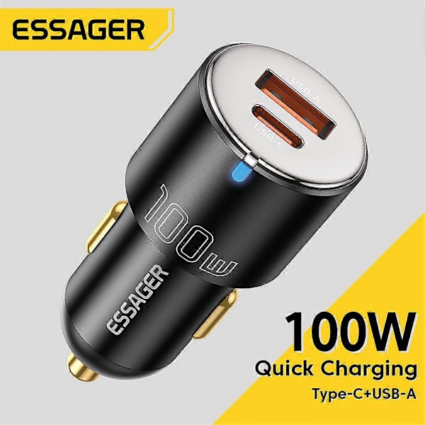 100W Snabbladdare QC 3.0 PD 3.0 Snabbladdare för iPhone Typ C USB Billaddare för Samsung Laptops Tablets Adapter GS