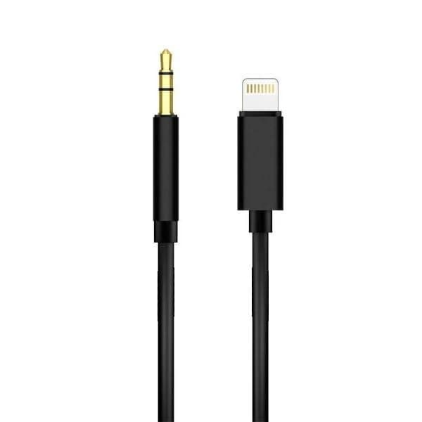 Lightning till 3,5 mm AUX billjudkabel för iPhone Svart