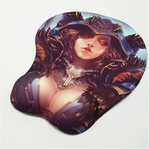 WOW Sylvanas 3D Musmatta med Silikon Gel Handledsstöd Anime Gaming Musmatta Lycra Skin (MP0036) GS MP0306