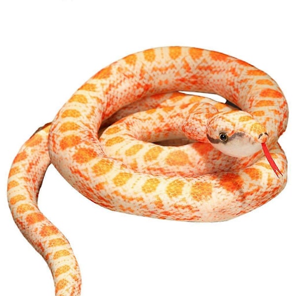 Realistisk Orm Plyschleksak 100cm Långt Gosedjur Orm För Barn och Klassrumsbruk Cross spotted python