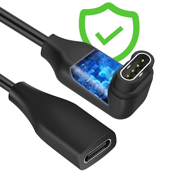 Laddadapter USB-C för Garmin Klockladdare GS Black