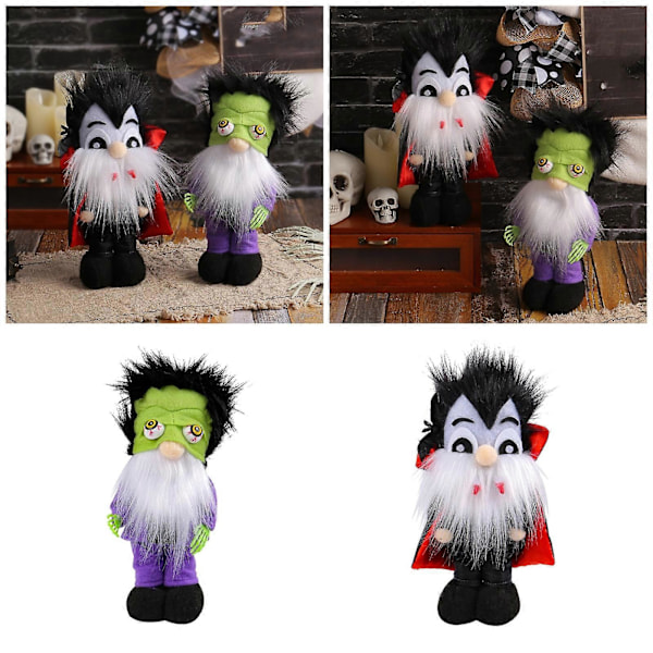 Halloween Tillbehör Färgglada Stående Dockor Fönsterdekorationer Hängen Handgjord Plyschleksak Heminredning Festtillbehör GS Vampire model