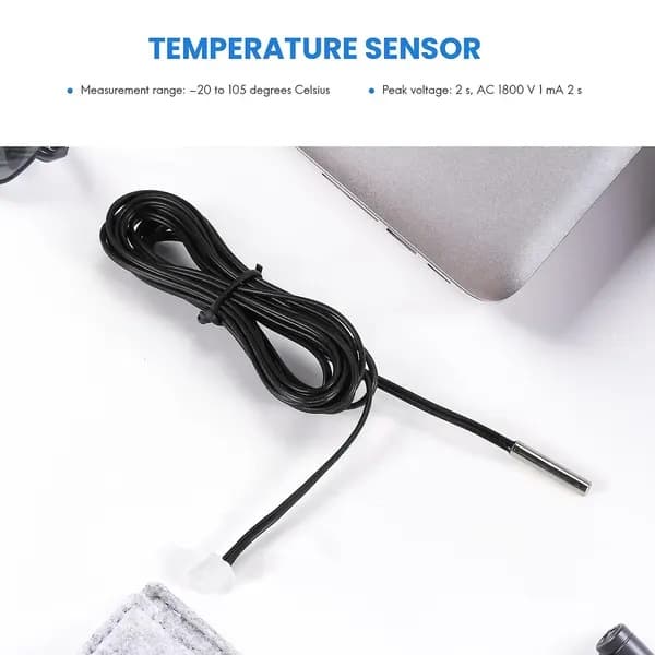Vktech 1M NTC Termistor Temperatursensor Vattentät Sondkabel 10K 1% 3950