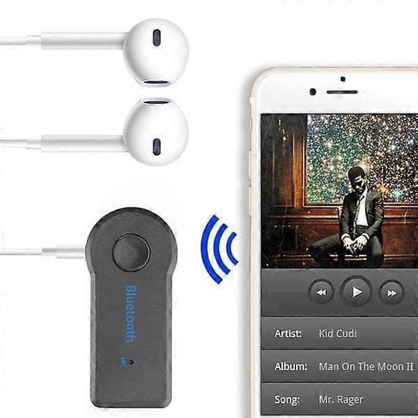 Pakke Bluetooth-sender / musikk-mottaker med Aux for bil, svart
