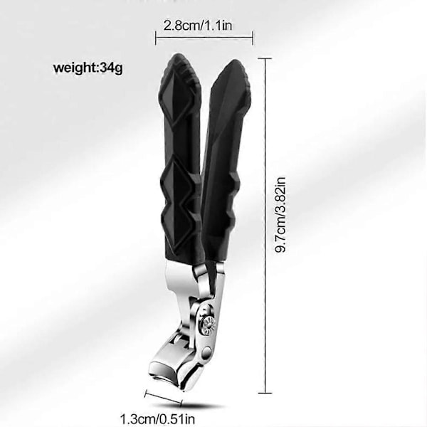 Vinklat Huvud Nagelknipsare Ergonomisk Tånagelklippare Klippare Trimmer Tjocka Naglar Premium Stål Nagelknipsare med Uppsamlare GS